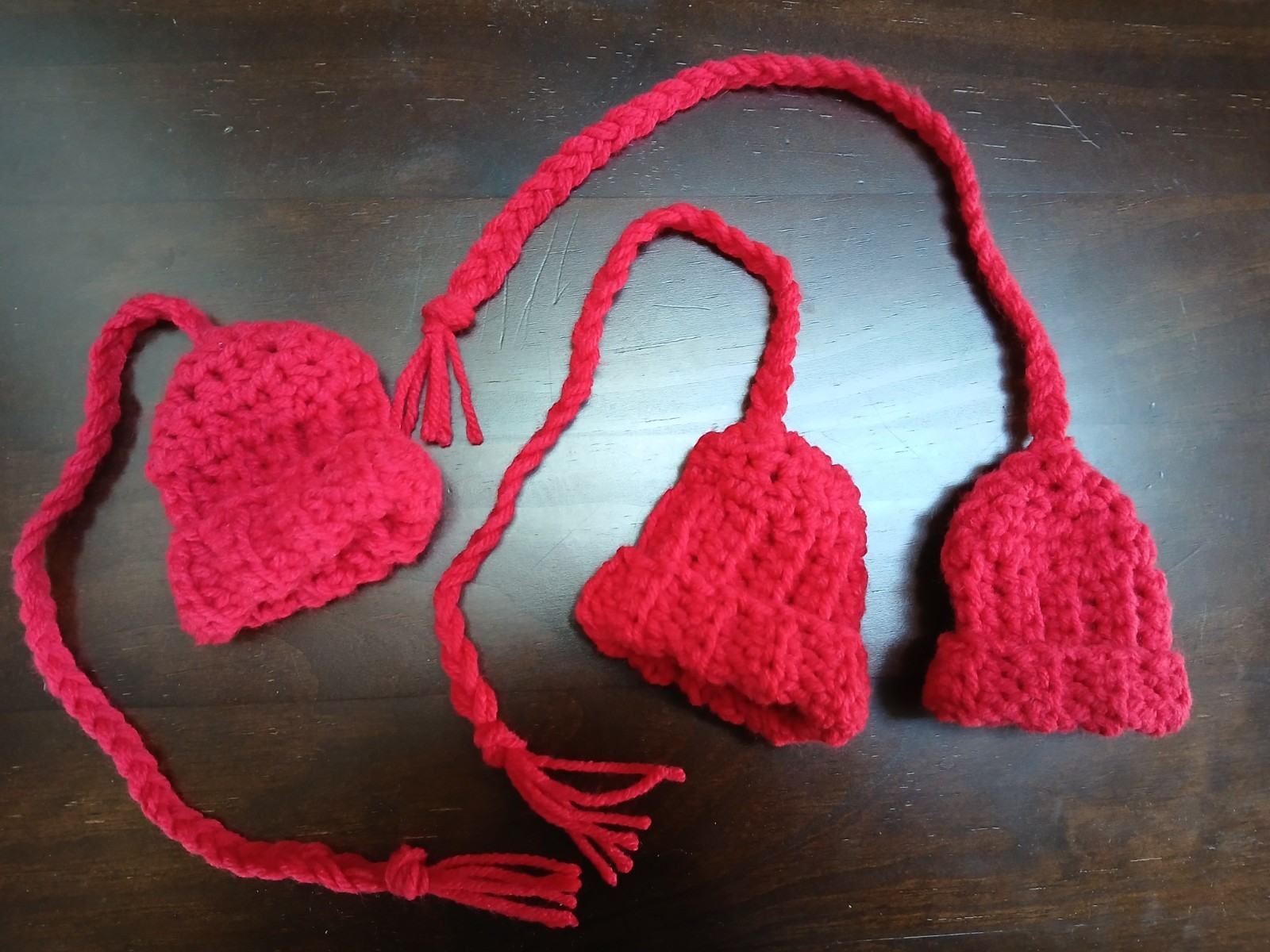 3 Resist "MELT THE ICE" Protest Mini Hat Purse Charms Hand Made Crochet. NEW.