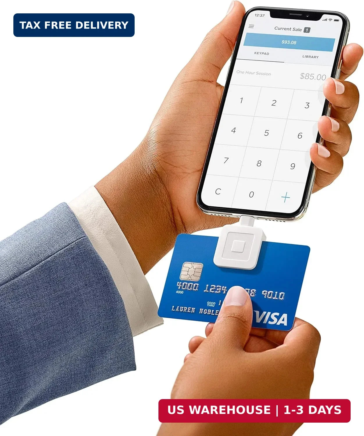 Credit Card Reader Chip Machine for Mobile Phones, iPhone iPad, Square