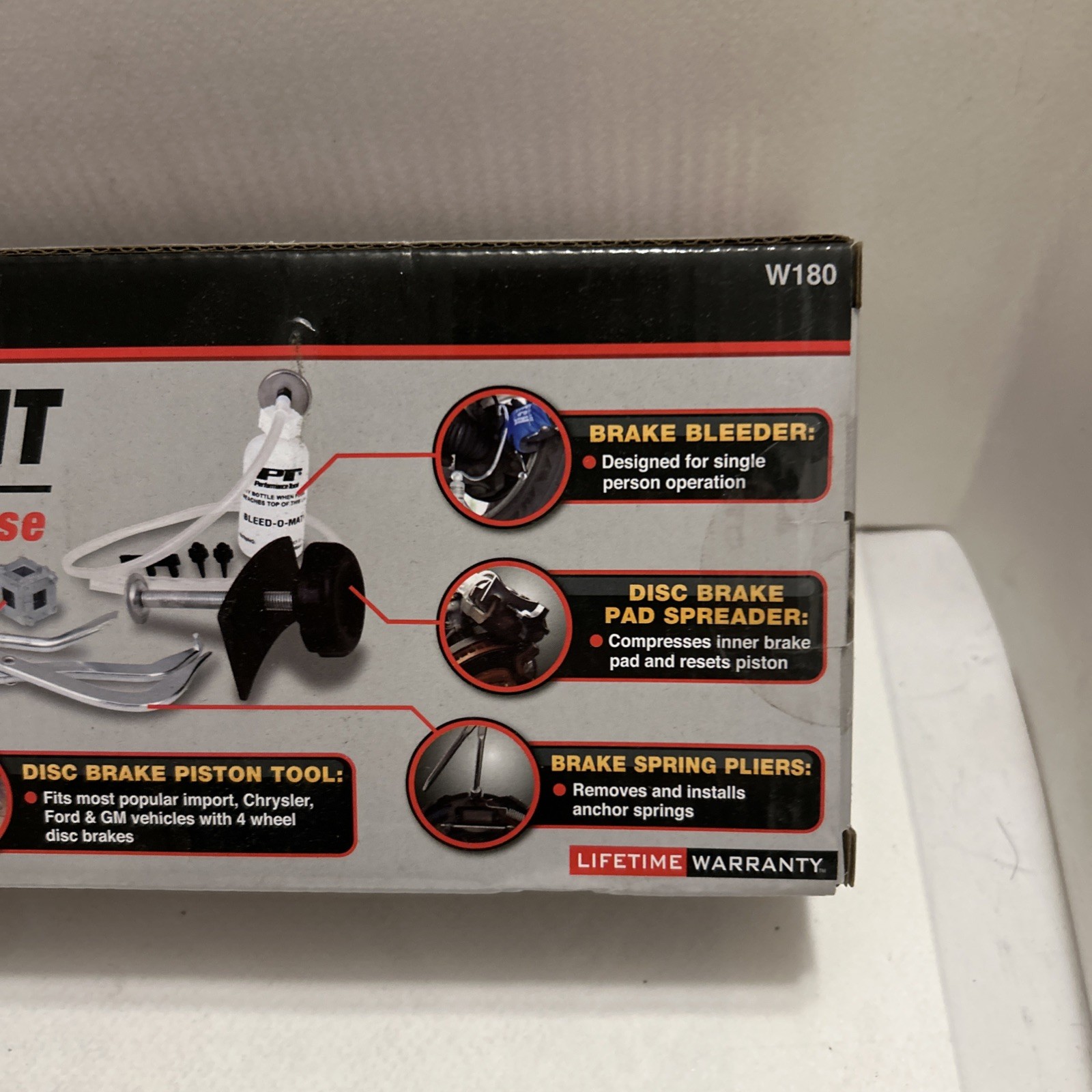 PERFORMANCE TOOL W180 GENERAL PURPOSE 5 PIECE BRAKE SERVICE KIT