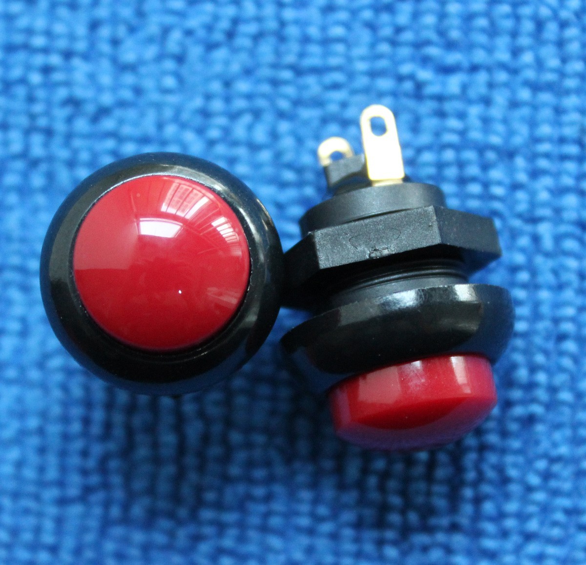 2pcs for OTTO 21649 2Pins 12MM Waterproof Reset Button Switch Red