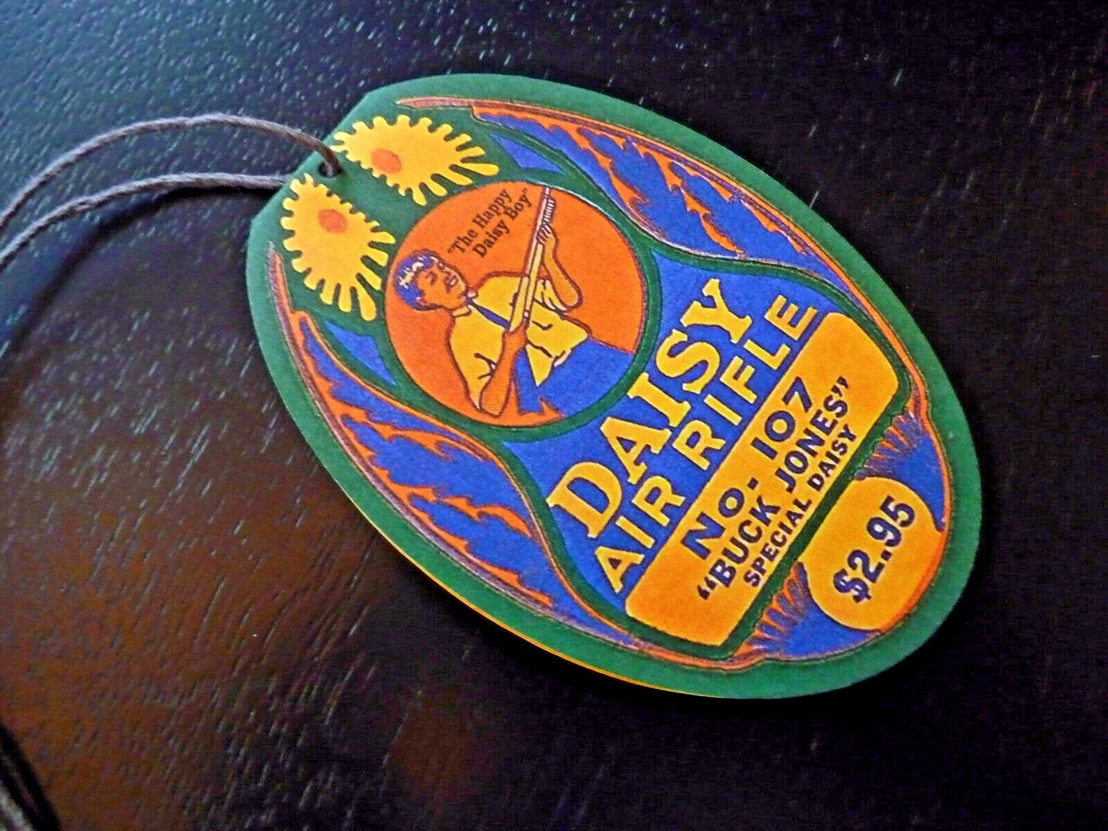 Daisy No. 107 Buck Jones BB Air Rifle GUN Hang Tag Reproduction  - Plymouth, MI