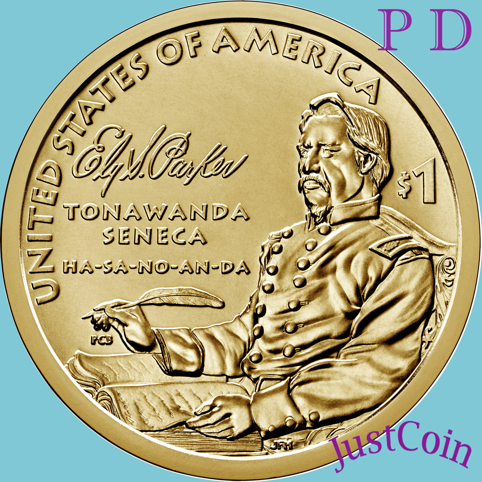 2022 P&D NATIVE AMERICAN ELY PARKER TWO UNCIRCULATED DOLLAR SET