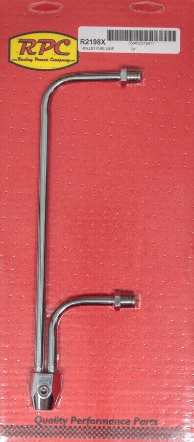 Racing Power R2198X Carburetor Fuel Line Steel 8-21/32"Centers for Holley 4150