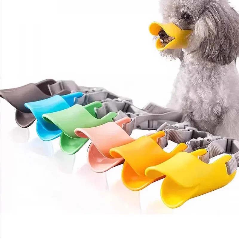 Pet Dog Silicone Duckbill Mask Anti-bite Stop Barking Accessory for Small to Lar