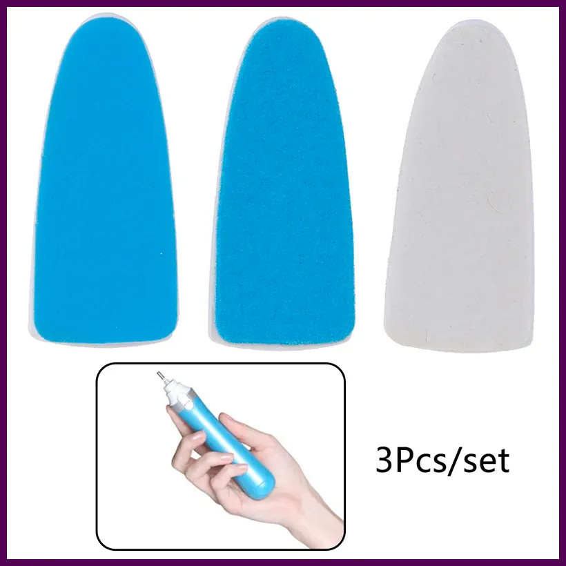 Replacement Heads 3Bits Electric Nail File Machine Nail Pedicure Buffer Tool Kit