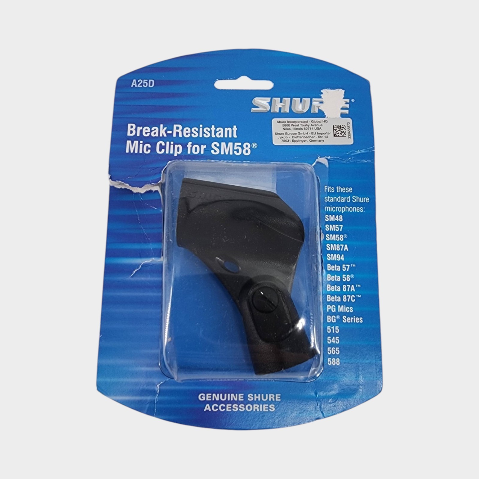 Shure A25D Break Resistant Microphone Clip for SM58