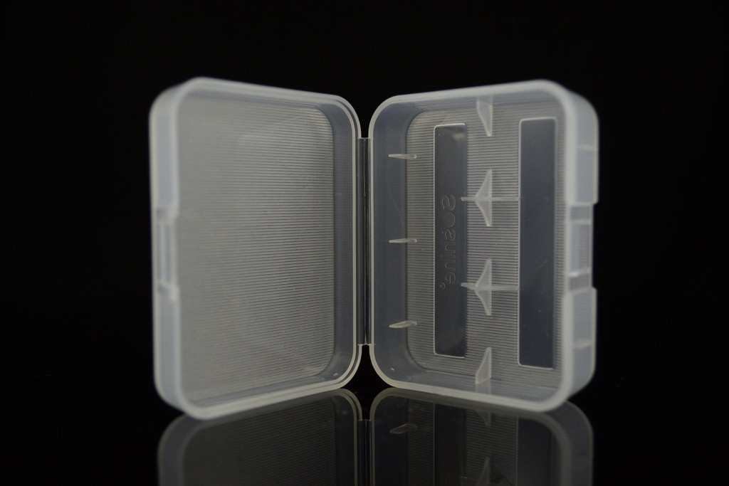 2 x Efest 18500 Battery Holder White Clear Plastic Battery Case