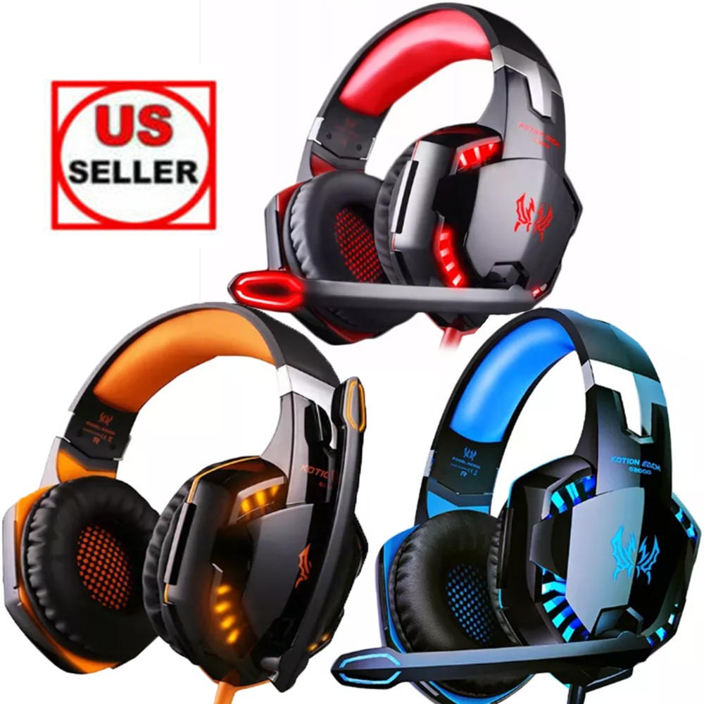 Gaming Headset with Mic Stereo Surround Headphone For PS4 Xbox One PC Gamer