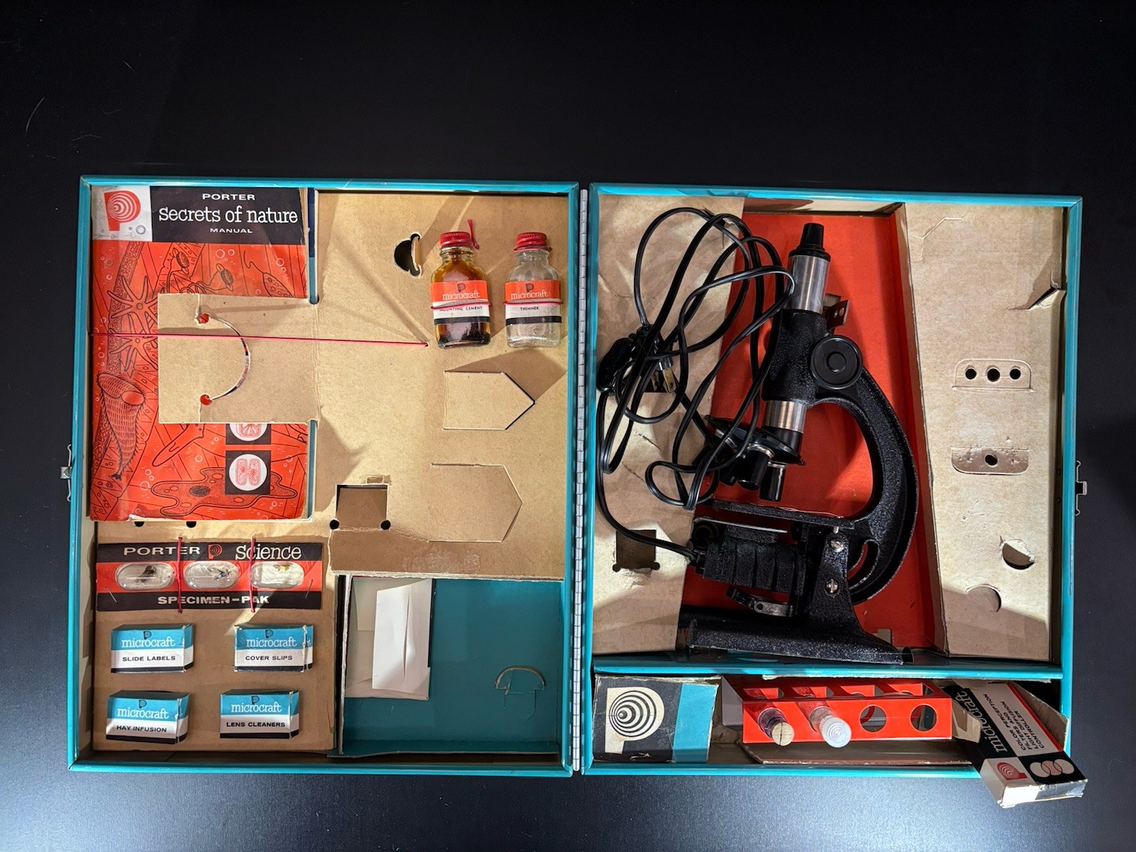 Vintage 1960 Lionel-Porter Panel Microcraft Microscope Labmaster Lab Toy