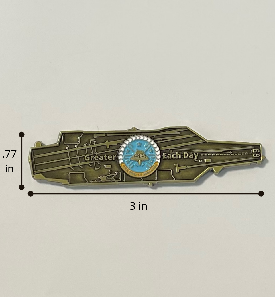 USS Dwight D. Eisenhower (CVN-69) Challenge Coin - Carrier Shape