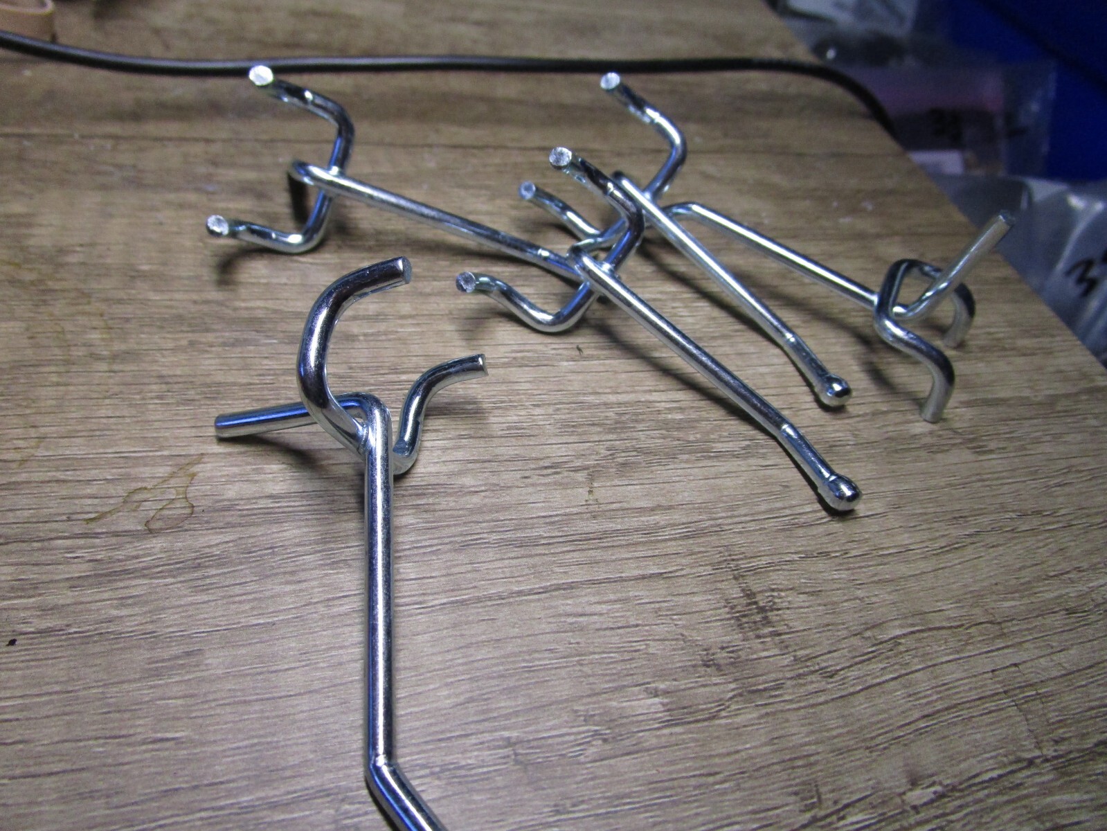 (5) 2" Fastenal Zinc Steel Pegboard Single Hooks