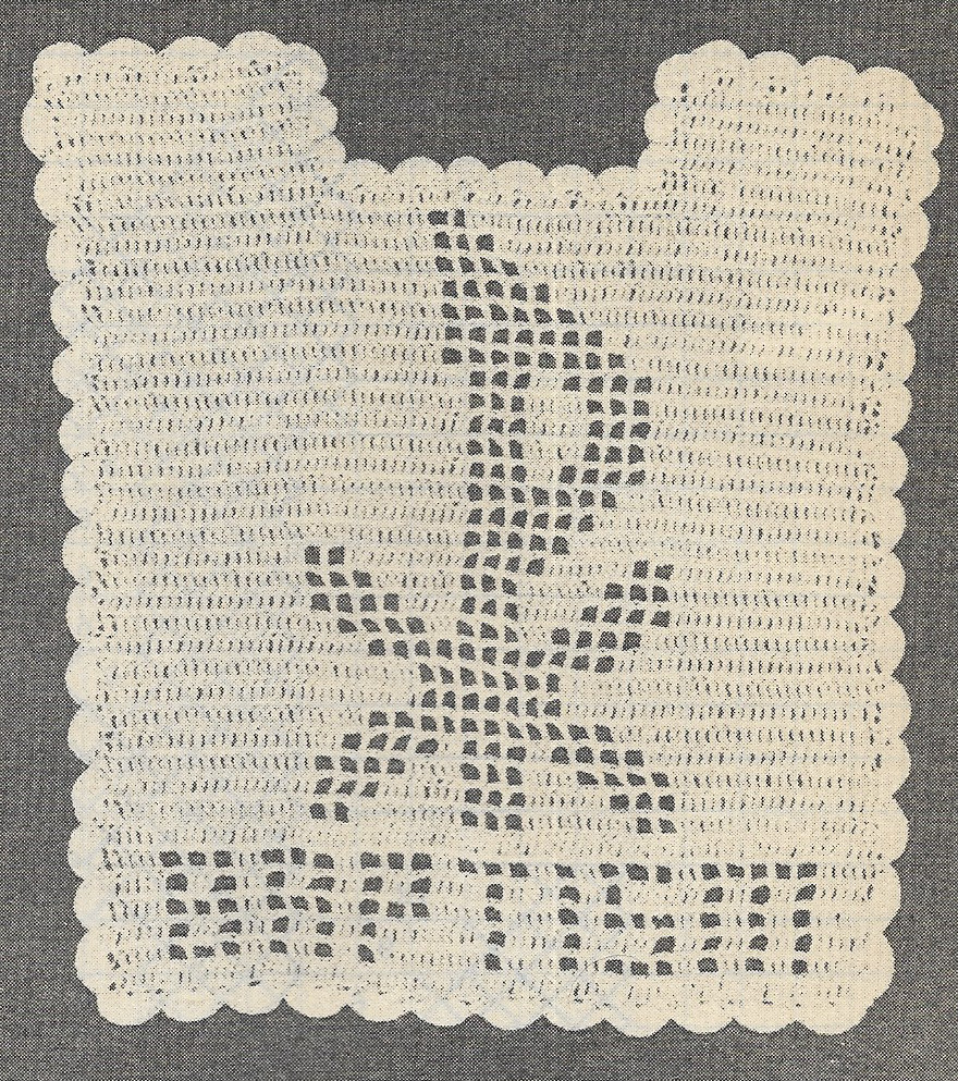 vintage, Baptism Bib crochet pattern instructions