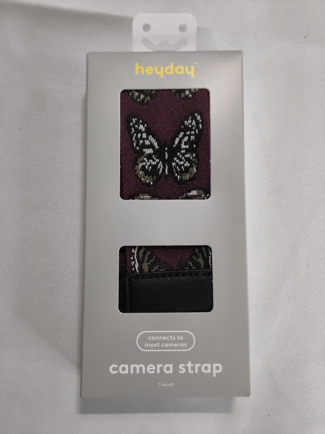 New heyday Camera Strap – Dark Purple Butterfly Pattern – Adjustable A11