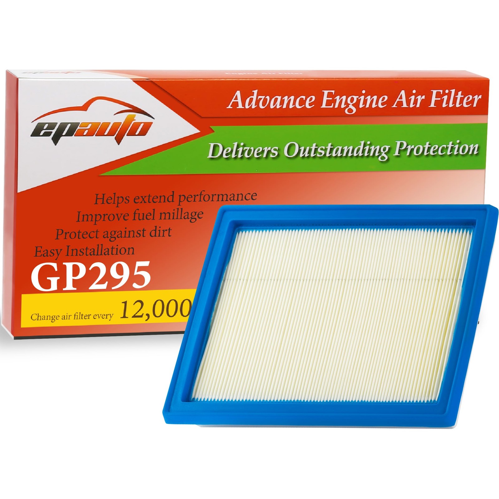 EPAuto GP295 (CA12295) Engine Air Filter Replacement for Subaru Crosstrek,...