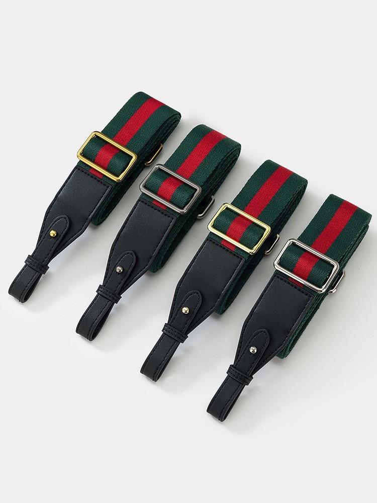 Replacement Striped Purse Strap Fit for GG Luxury Shoulder Bag No Logo