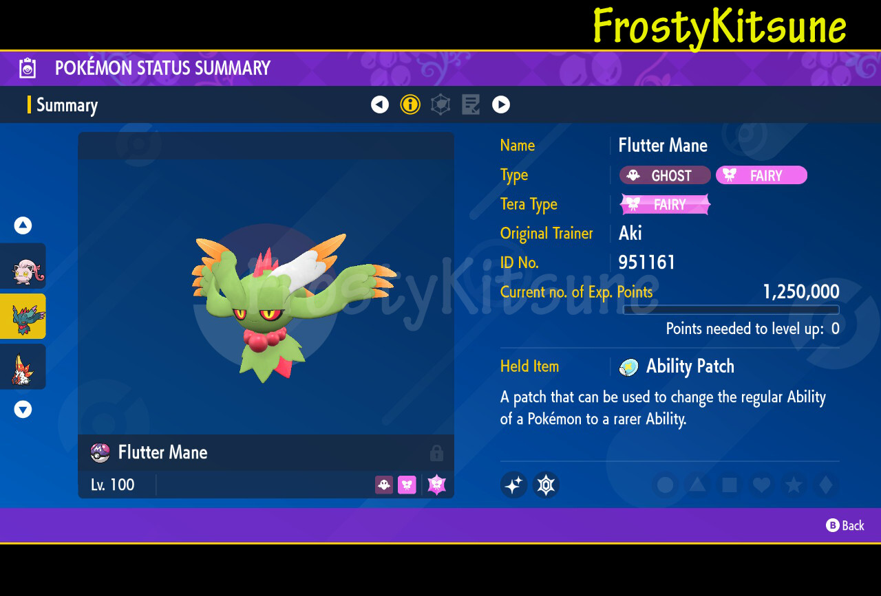 6IV Flutter Mane Shiny & Non-Shiny Paradox Pokemon Scarlet & Violet