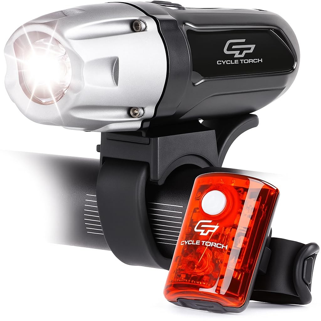 Bike Lights for Night Riding, USB Rechargeable Shark 550R Ultra Bright Bike L...
