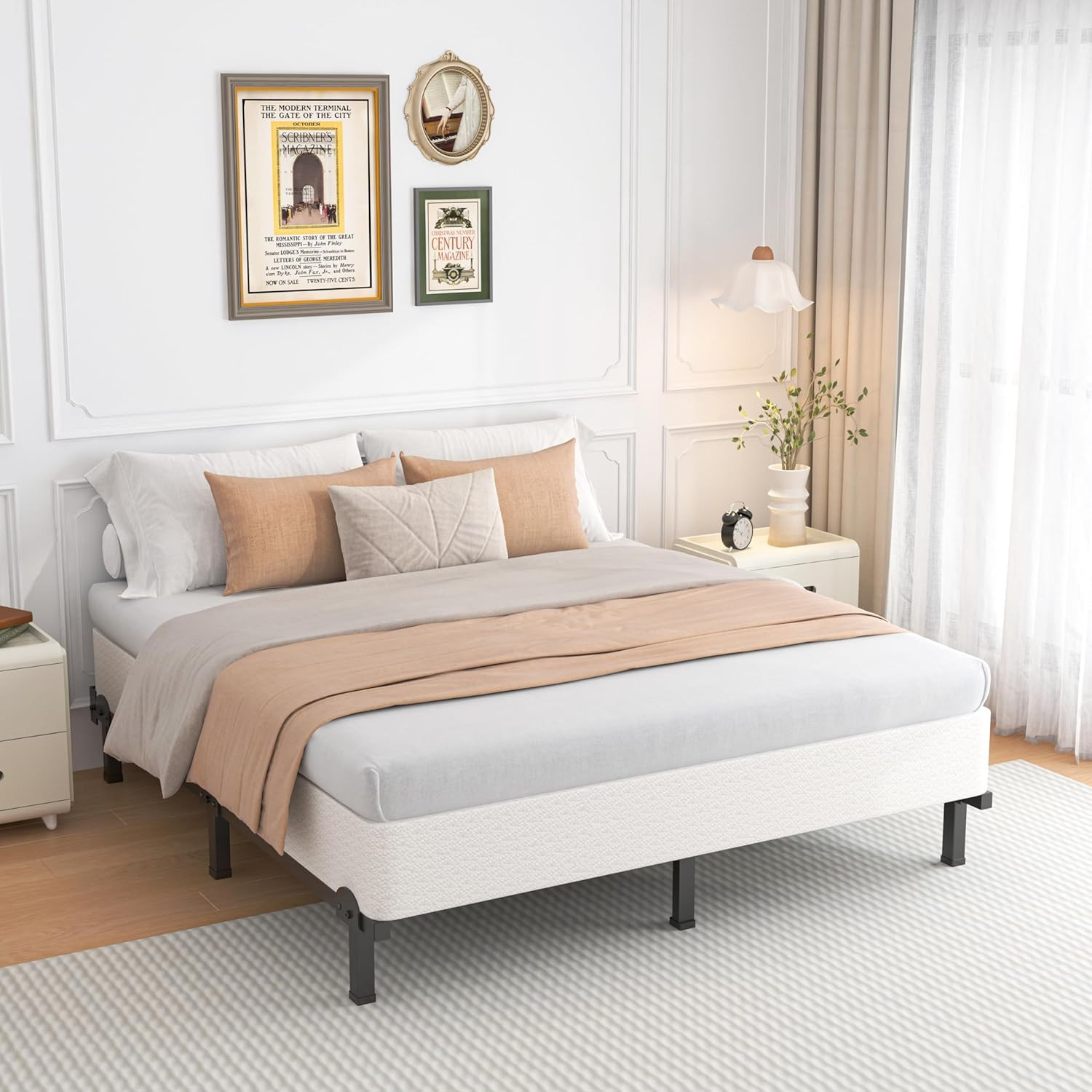 10" King Heavy Duty Metal Box Spring, 3500Lbs Capacity, Easy Assembly