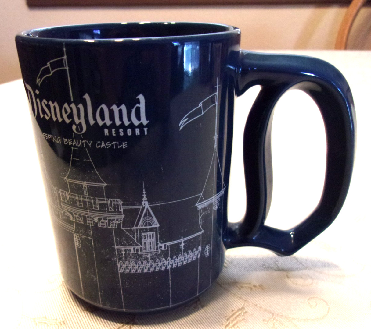 Disney Sleeping Beauty Castle Blueprint Coffee Cup- Blue
