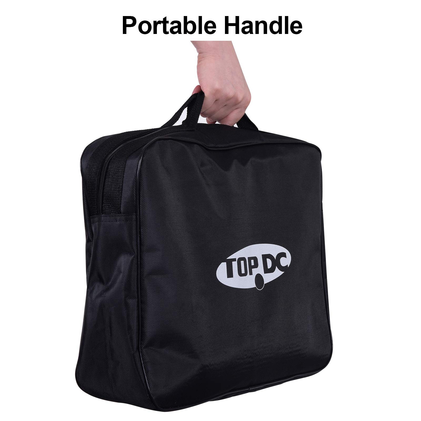 TOPDC Jumper Cable Carry Bag, Cable Organizer & Storage, Black