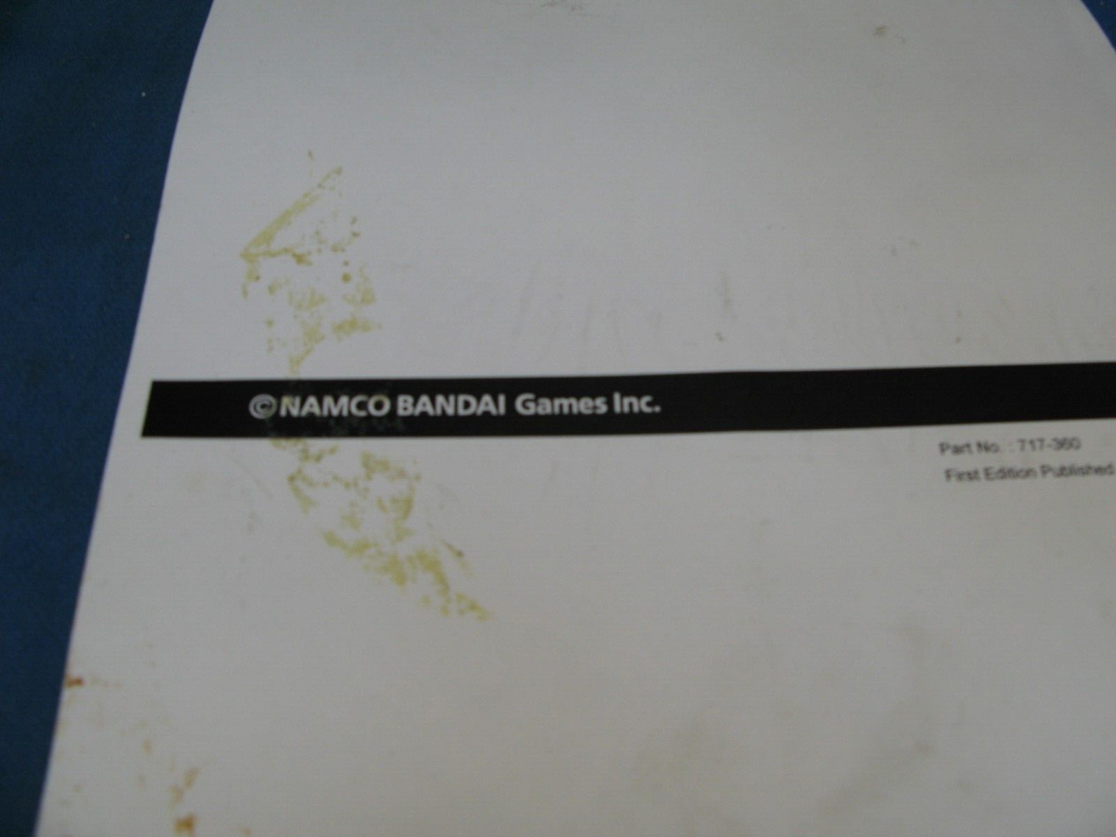 Namco Time Crisis 4 SD Used Arcade Game Manual