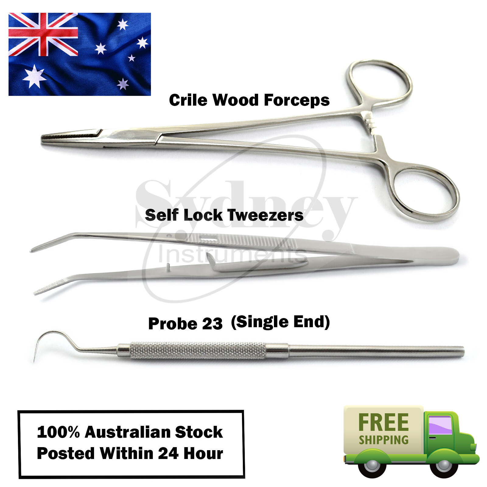 Surgical First Aid Operating Kit Cotton Tweezers Needle Holder Forceps Lab