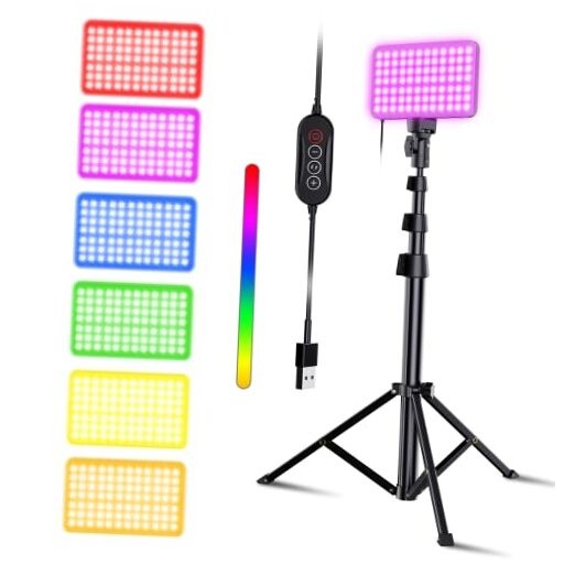 52" RGB LED Photography Video Light, 77 RGB Beads, All Aluminum Tripod, RGB2.0