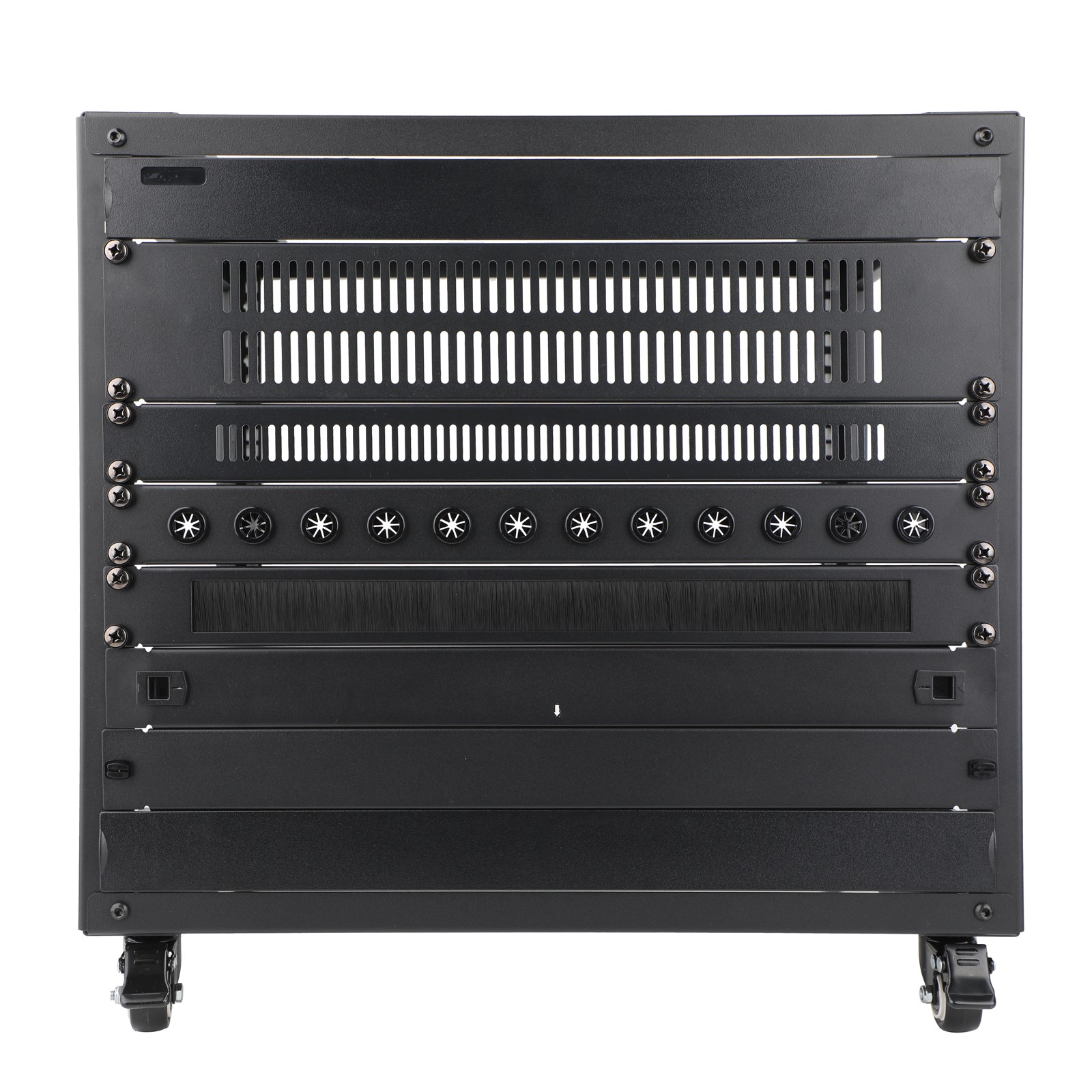 2-Pack 1U 19” Rack Mount Network Cable Tidy Brush Panel Bar Disassembled
