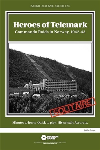 Decision Games Heroes of Telemark Commando Raids In Norway Mini Game Series 1732