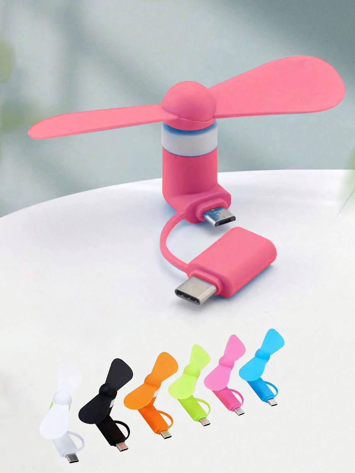 For iPhone 15 & Android USB-C Mini Portable Phone Fan Type C Summer Cooling