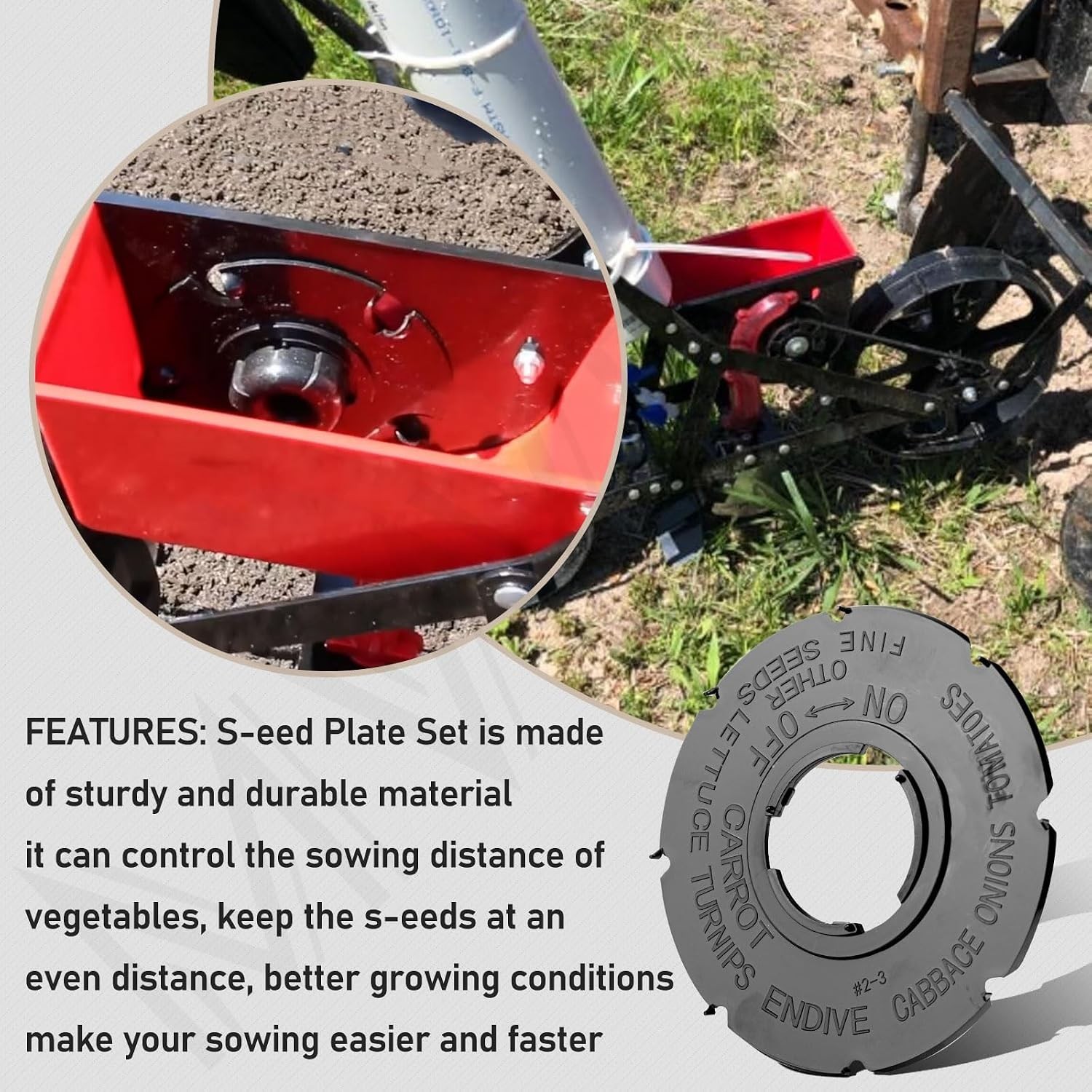 Durable Black Seed Plates Set - Even Spacing for Sweet Corn, Spinach, and More