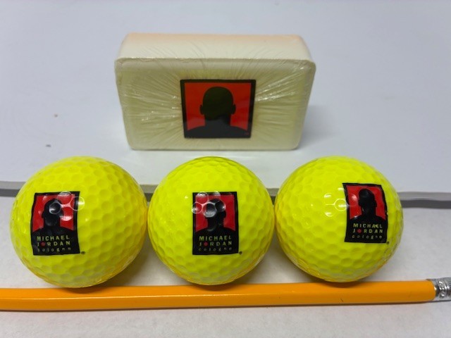 Michael Jordon Cologne Wilson 2 Promotional Golf Balls & Soap Bar - Rare - New