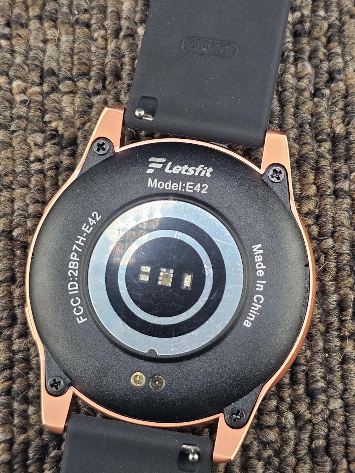Letsfit E42: Black Bezel + Black Band Letsfit Smart Watch