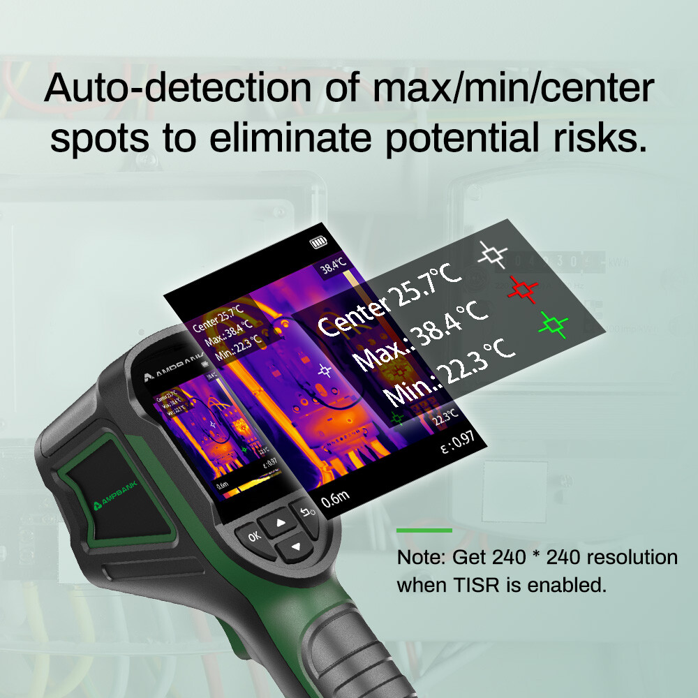 AMPBANK H128 Infrared Thermal Imaging Camera 240x240 IR Resolution for HVAC