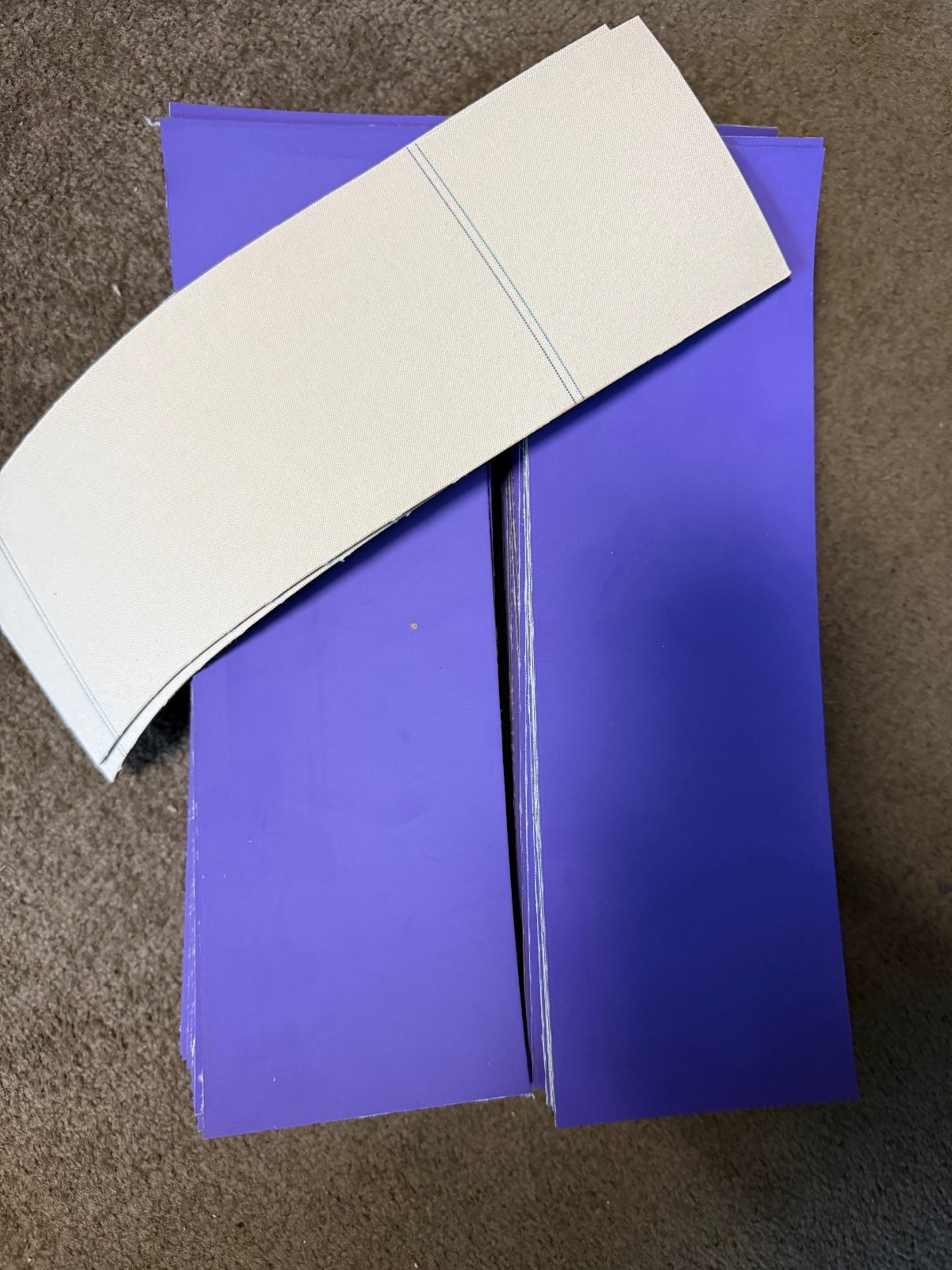 35 Printing Blanket pieces. EPDM faced, cotton back .077" THICK  3.75" W X 12"L