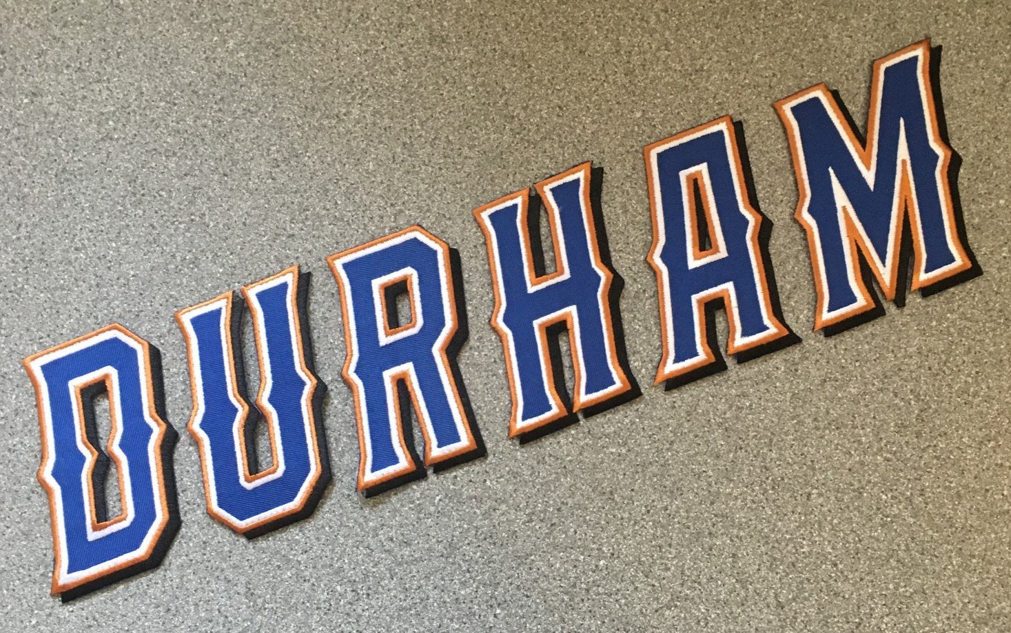 DURHAM BULLS INTERNATIONAL MINOR LEAGUE BASEBALL AWAY GRAY JERSEY PATCH 6 PC SET