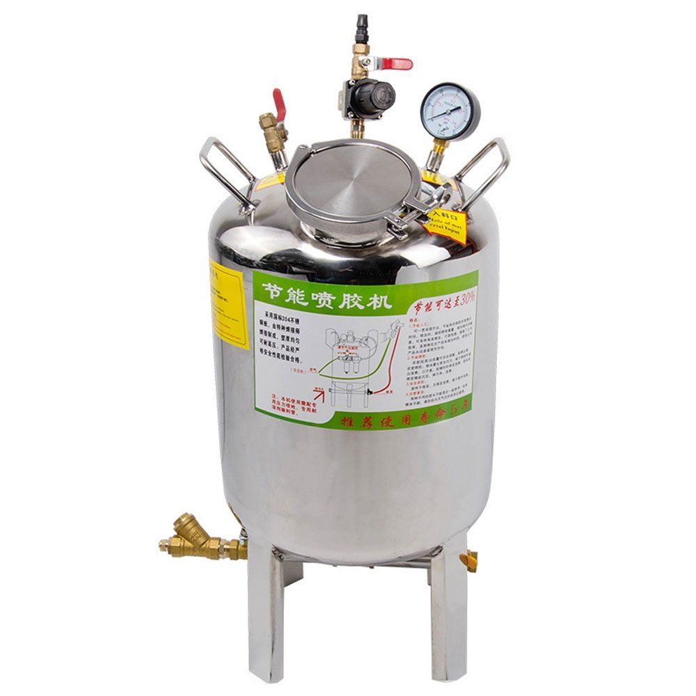 30L Pneumatic Glue Sprayer Glue Bucket 304 Stainless Steel Pressure Bucket