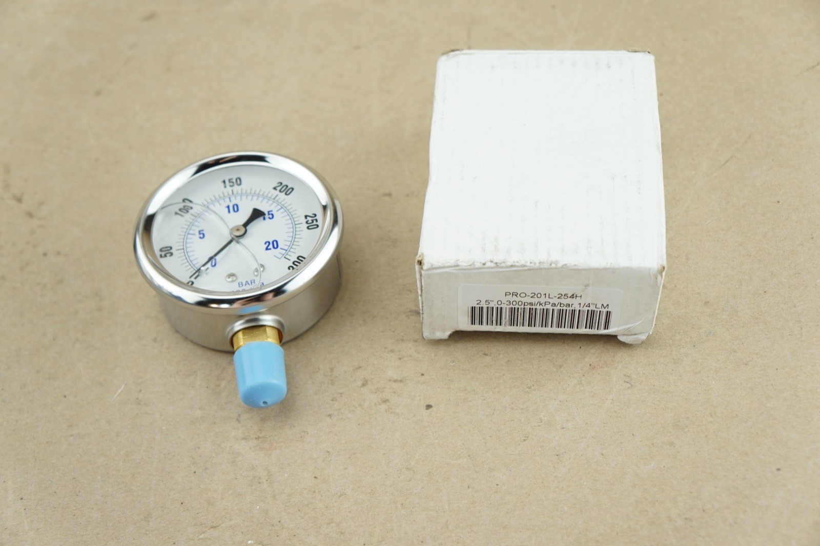 New PIC Gauges Pressure Gauge 1/4" NPT 2-1/2" Face Glycerin Filled PRO-201L-254H