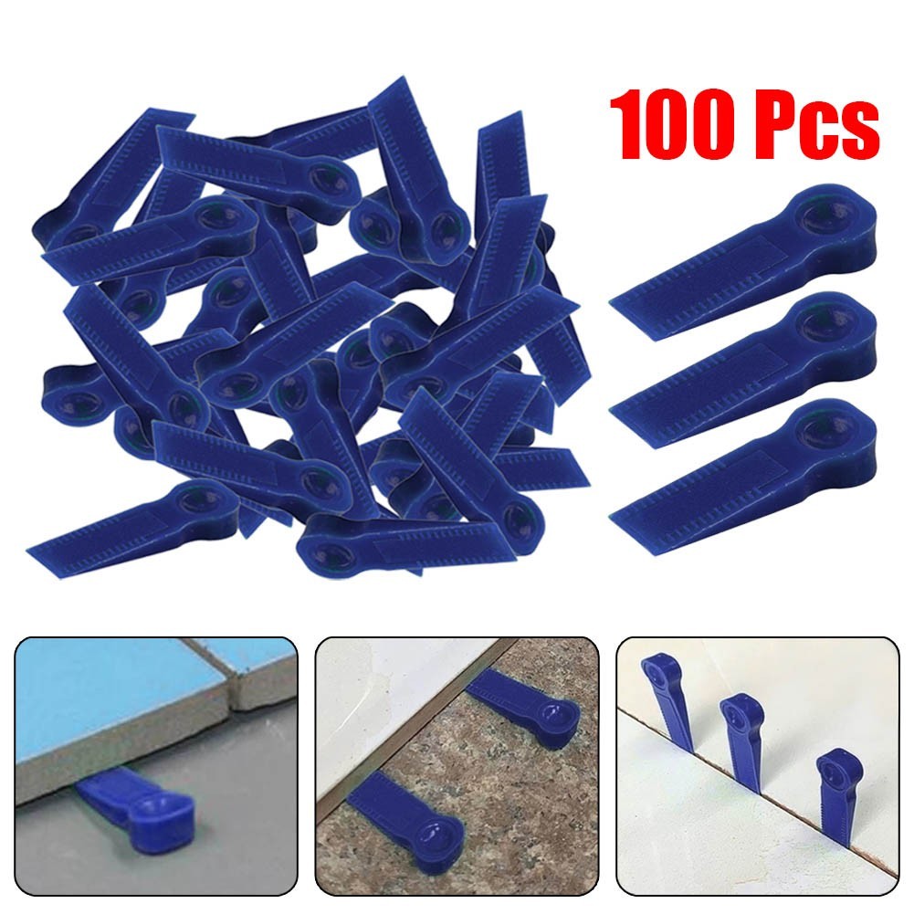 Plastic 100Pcs Tile Spacers reusable positioning Clips Wall Flooring Tiling Tool