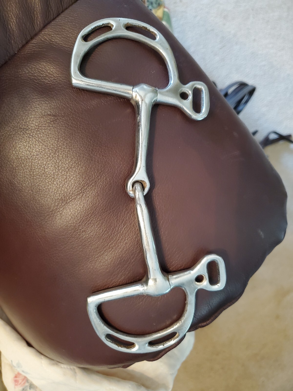 Used Stainless 5" Kimberwick Snaffle Bit with Fixed Rei