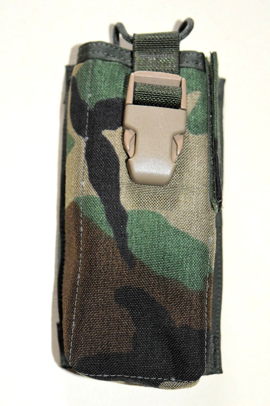 USGI WOODLAND BDU CAMOUFLAGE ANPRC 148 MBITR POCKET MFG BY SDS STYLE 4085 NEW