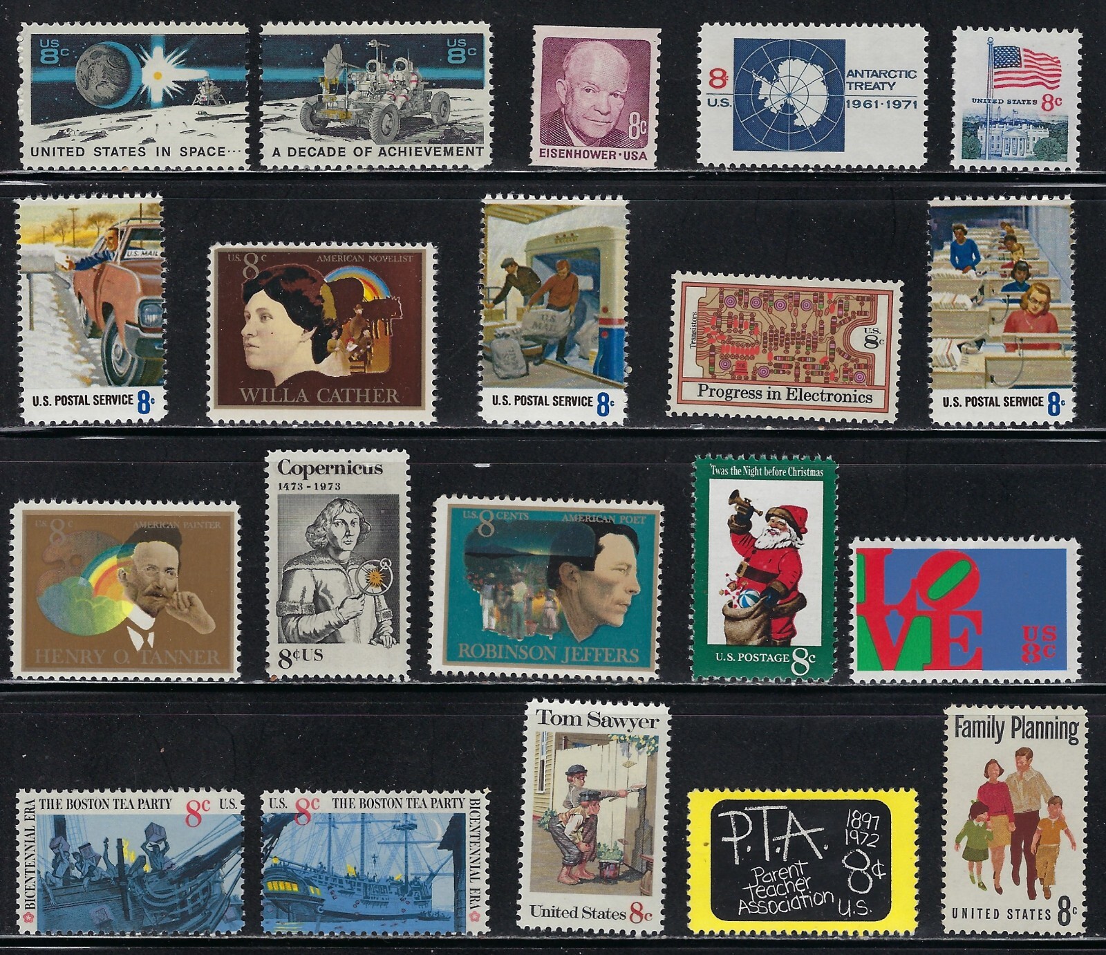 USA - Selection of older MNH 8c Stamps..................................C-1023-y
