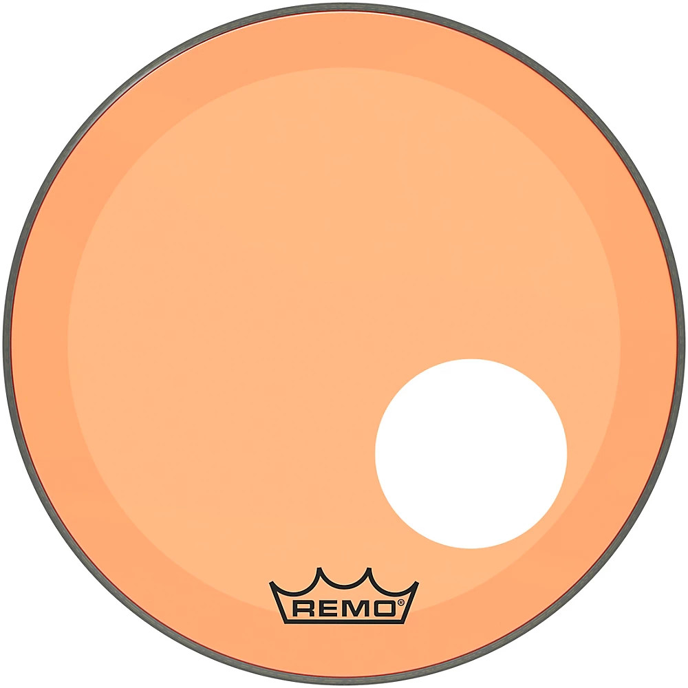 Remo Powerstroke P3 Colortone Orng Resonant Bass Drum Head W5" Offset Hole 18in
