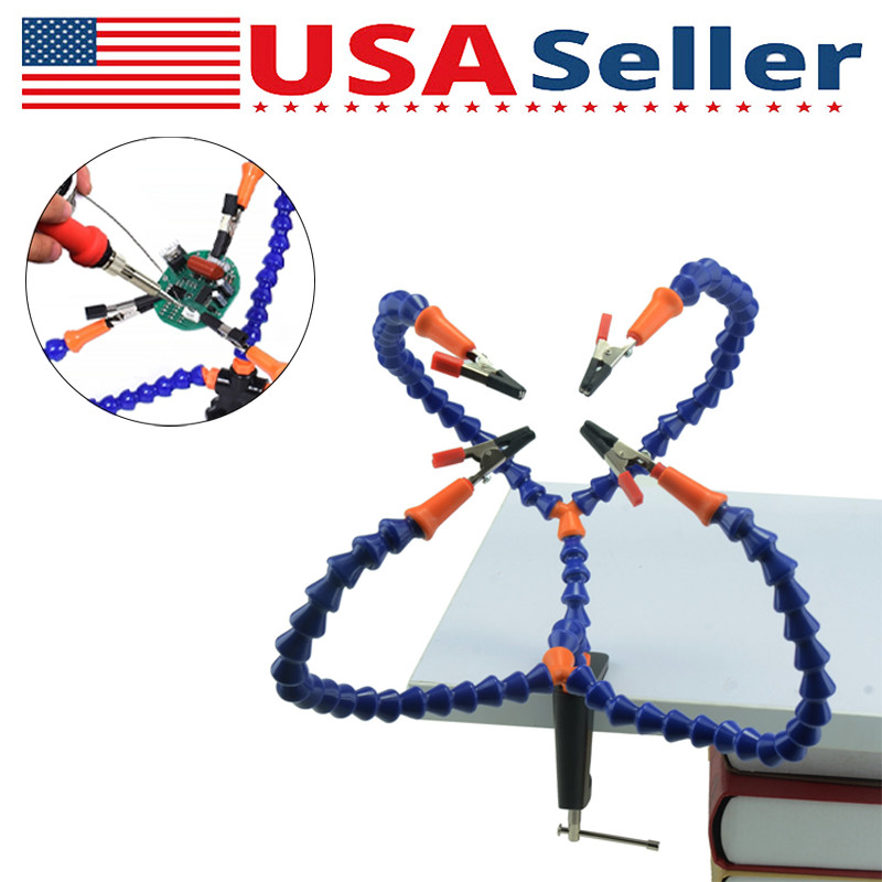 Third Hand Soldering Solder Iron Stand Holder Magnifier Helping Station Tool 1PC