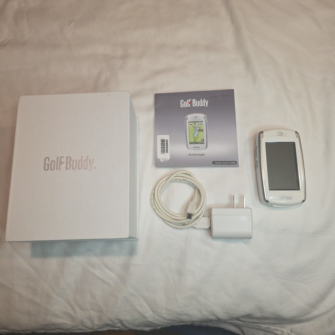 Golf Buddy Platinum DSC-GB 300 Rangefinder With Box & Charger - Tested & Working