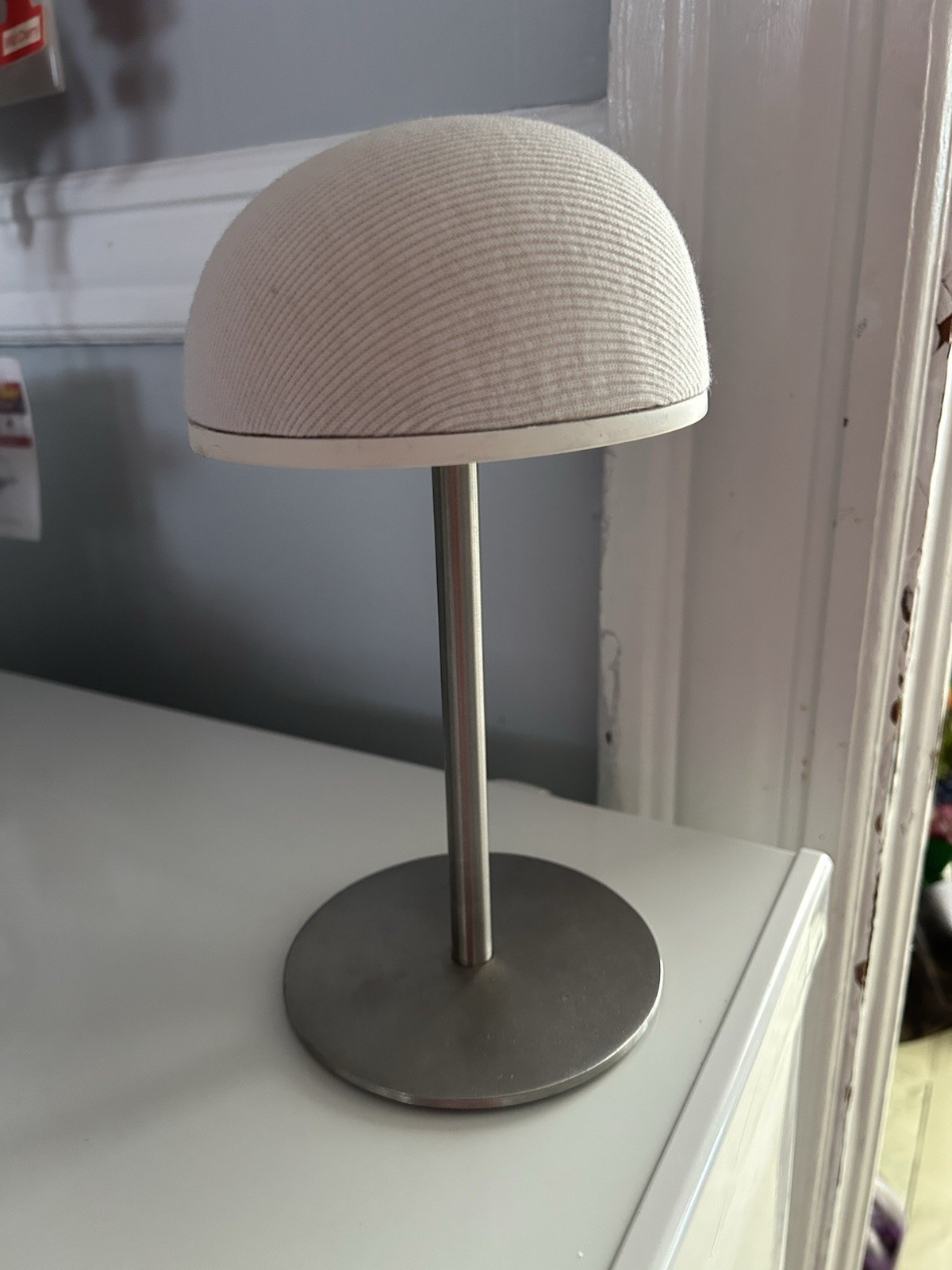 Hat Display Stand Countertop  with Metal Round Base Stable