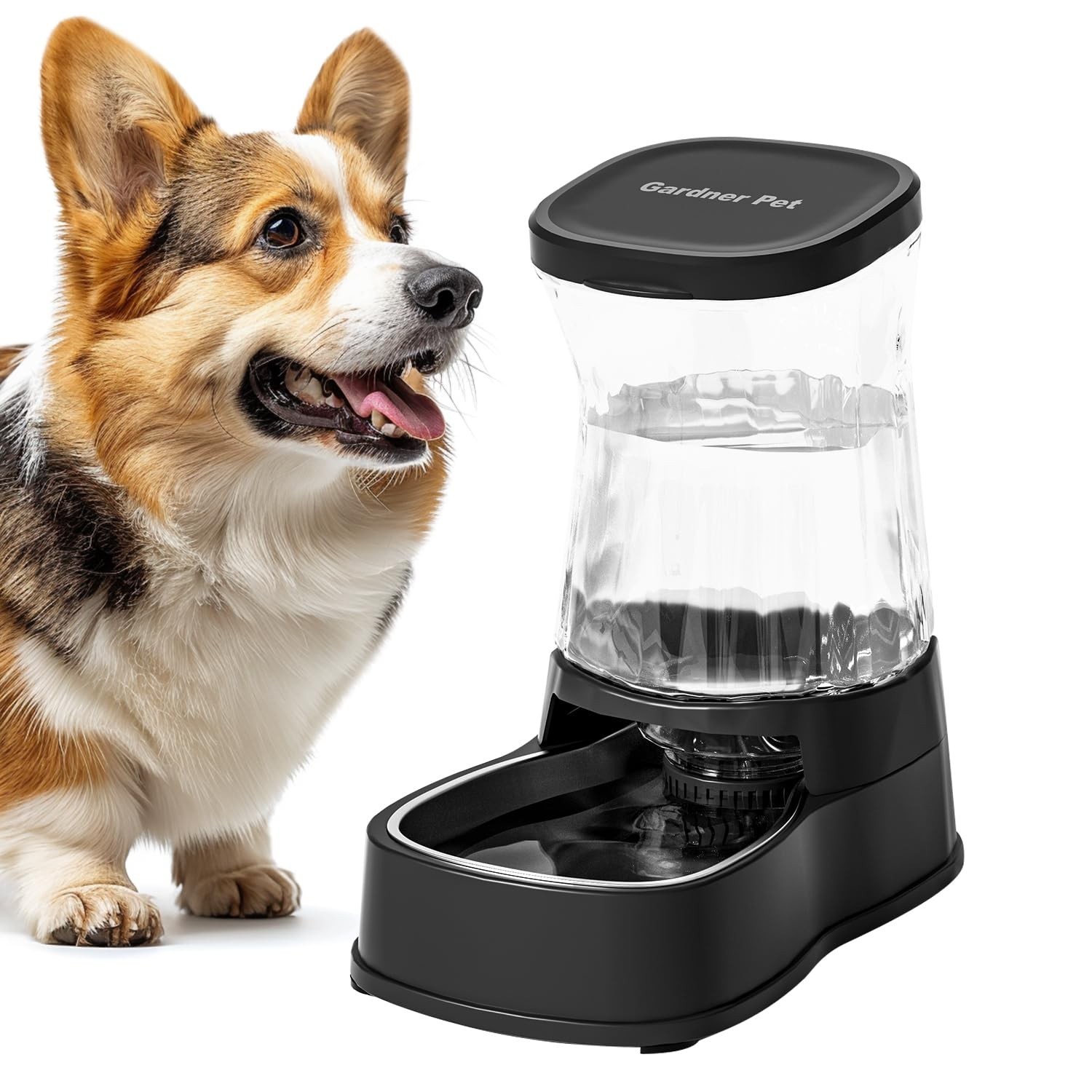 Gardner Pet Automatic Dog Water Dispenser Gravity Stainless Steel Water Water...