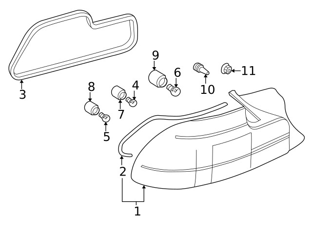 Genuine BMW Tail Lamp Assembly Socket 63-21-1-379-397