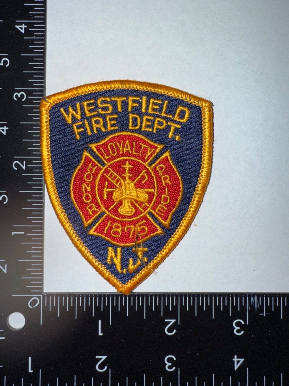 Westfield New Jersey NJ Fire Department Patch Obsolete Collectible