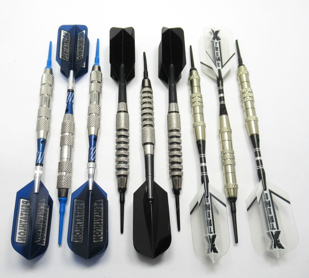 3 sets soft tip darts - 2x18g, 1x16g - Different Body Styles + Extras Tracking 2